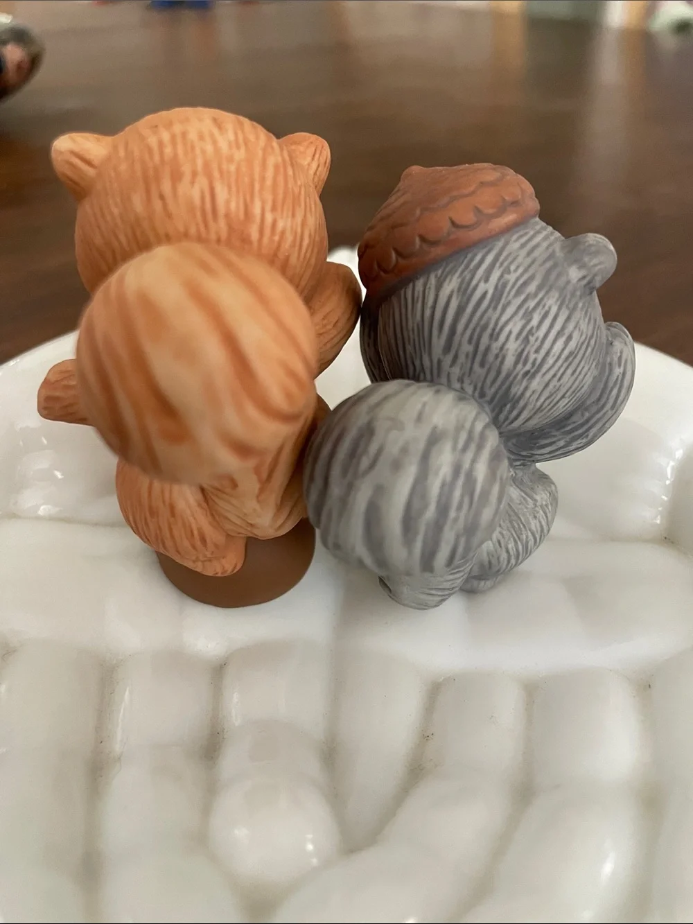 Vintage 1993 Avon Best Buddies Squirrels porcelain figurine set cottage Core